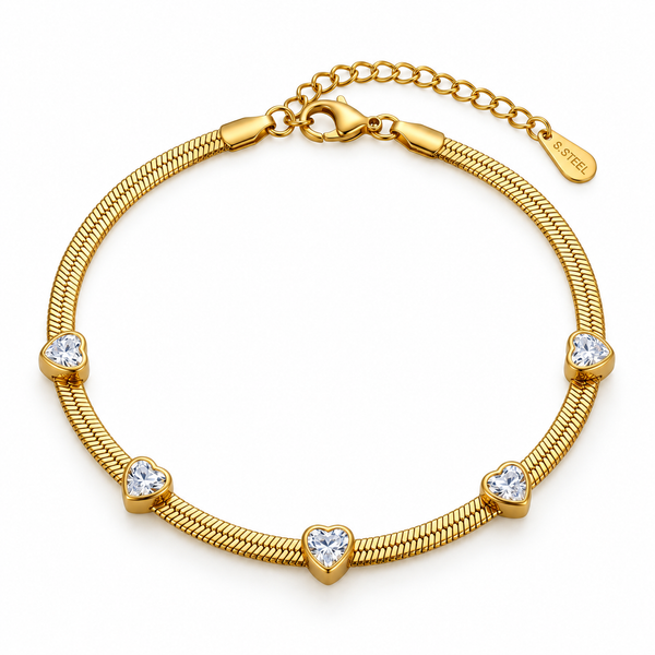 Heart Stud Wiper Anklet