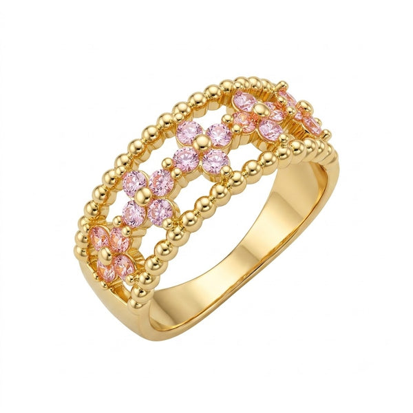 Pink Clove Halo Ring
