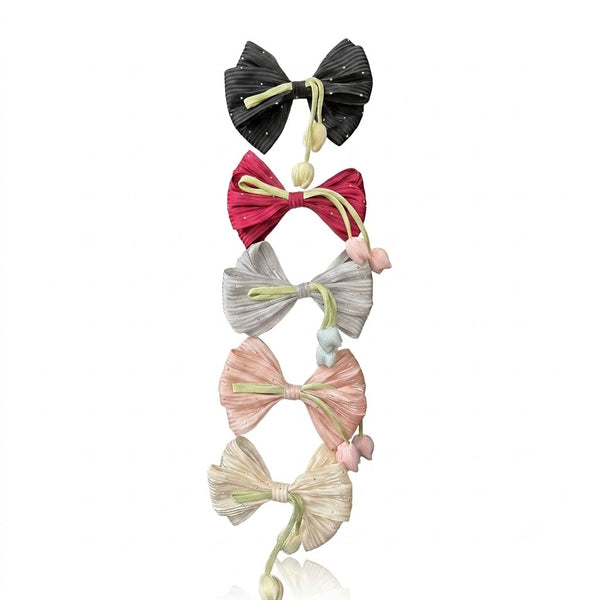 Dangle Tulip Hair Bow Clips for women by Fix My Hairs