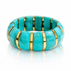 Resin Tube Stretchable Bracelet - Blue