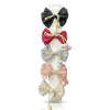 Dangle Tulip Hair Bow Clips worn on model – styled for women