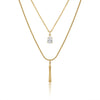 Layer Long Tassel Crystal Necklace