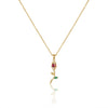 Embellished Pink Tulip Necklace