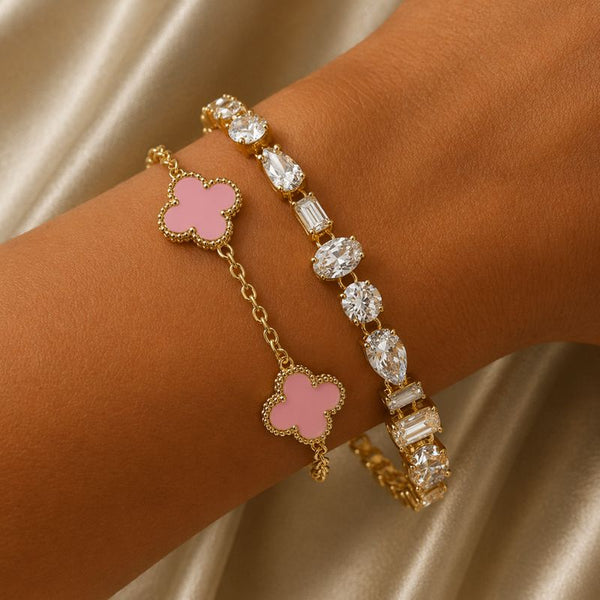 Stone stud clover combo