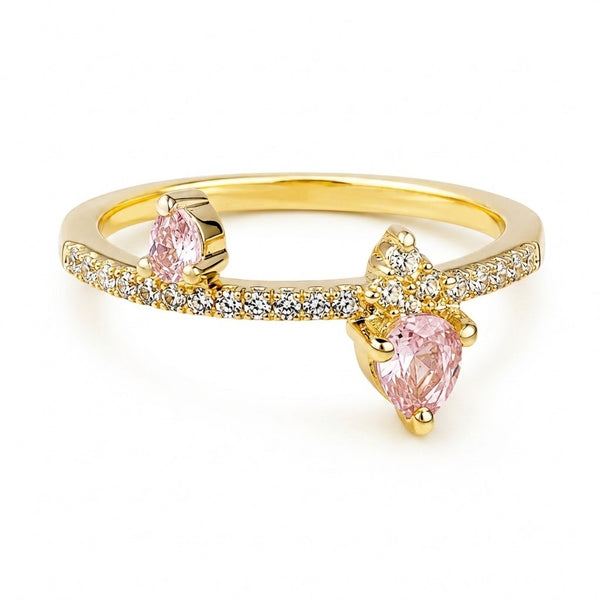 Pink Gem Stud Around Ring
