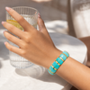 Resin Tube Stretchable Bracelet - Blue