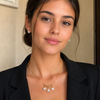 Crystal Star Charm Necklace with Earrings