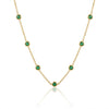 Emerald Circle charm Necklace