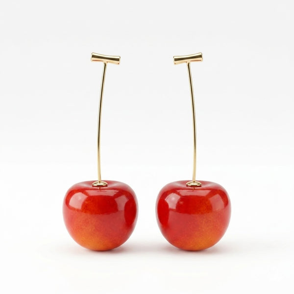 Statement Cherry Drop Earrings