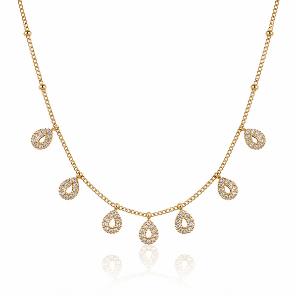 Halo Teardrop Necklace