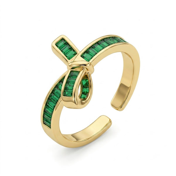 Bow Studded Ring