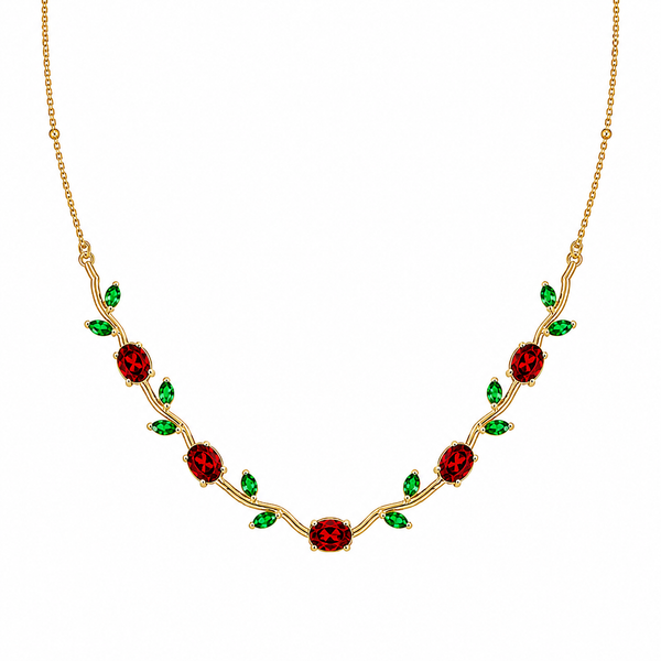 Ruby Tulip Necklace
