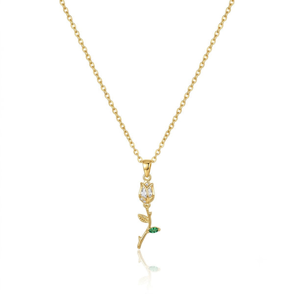 Embellished Tulip Necklace