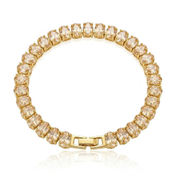 Honey Oval Crystal Bracelet