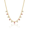 Pink Collar Tone Necklace