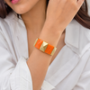 Marbel Pattern Acrylic Bracelet - Orange