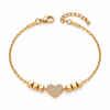Studded Heart Beads Bracelet