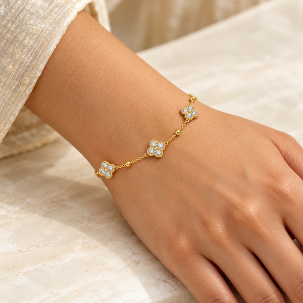 Lily Studded Chain Bracelet