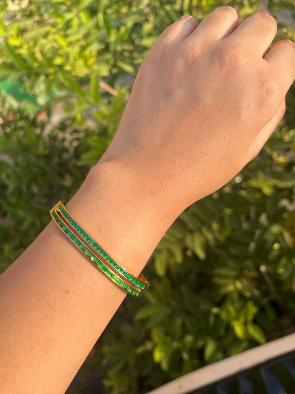 Ellie Emerald Bangle