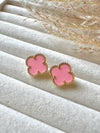 Pink clover Earrings