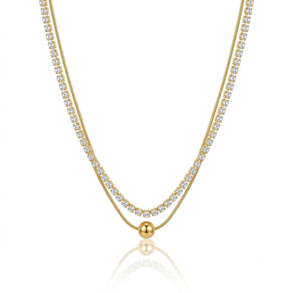 Gold Ball Nene Dual Necklace