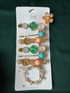 Close-up detail of the Pastel Mosaic Hair Clip Set