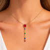 Long Glass Tassel Necklace