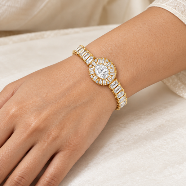 Luxe Baguette Charm Bracelet