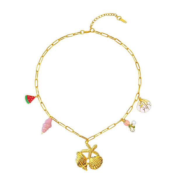 Sea Shells Charm Necklace