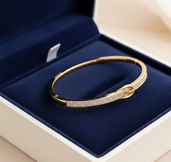 Diamond Layered Belt Bracelet