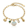 White Shell Charm Bracelet