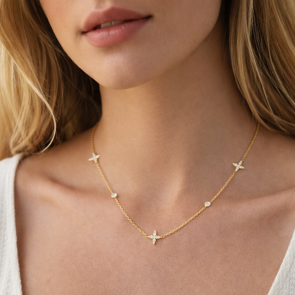 Star cubic charm Necklace