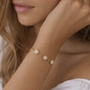 Crystal flower chain bracelet