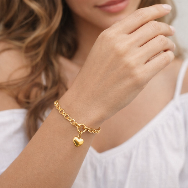Auric Heart Chain Bracelet