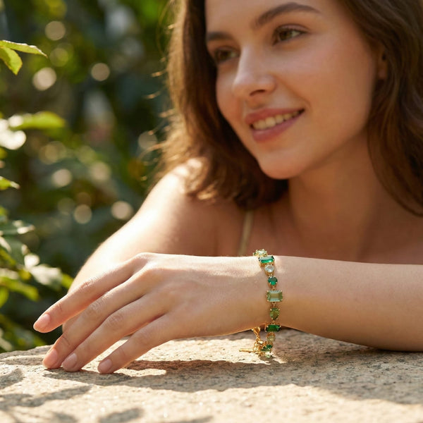 Emerald Shade Crystal Bracelet