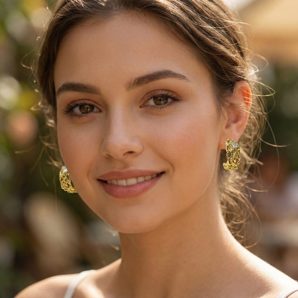 Tangle Gold Wire Earrings