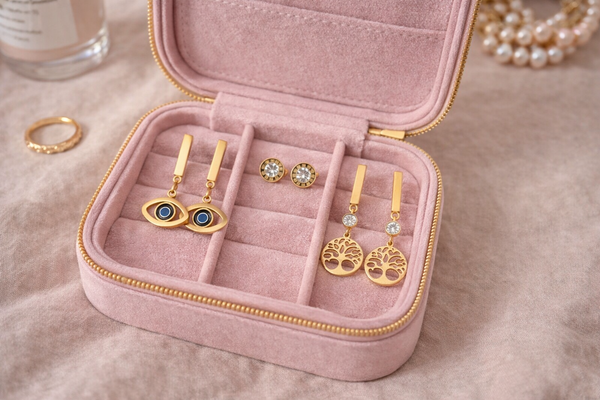 Evil Eye Tree Earing Set