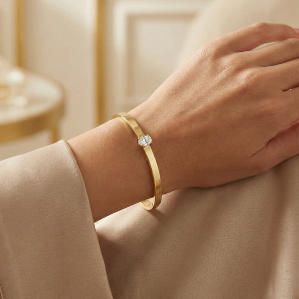 Oval Diamond Crown Bracelet