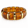 Resin Tube Stretchable Bracelet - Dark Brown
