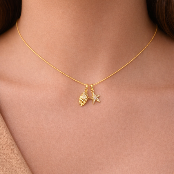 Star Shell Charm Necklace