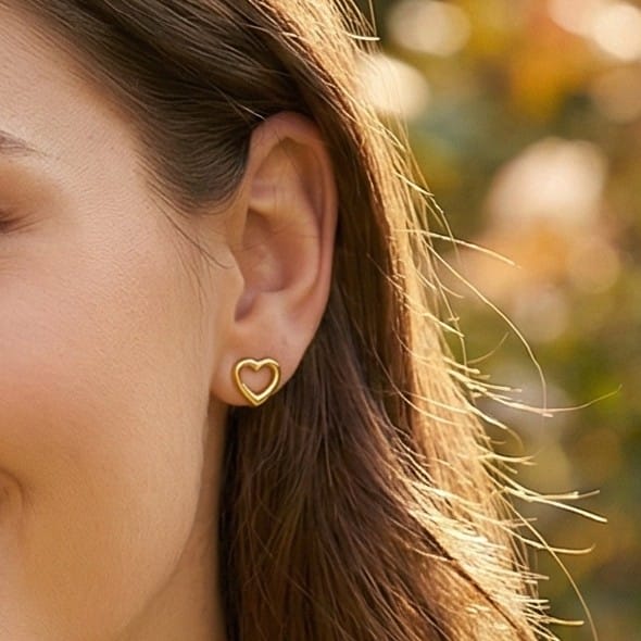 Intertwined Heart Necklace and Earrings