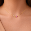 Pink Gold Heart Necklace