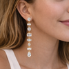 White Crystal Earrings