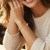 Bow heart charm link chain Bracelet