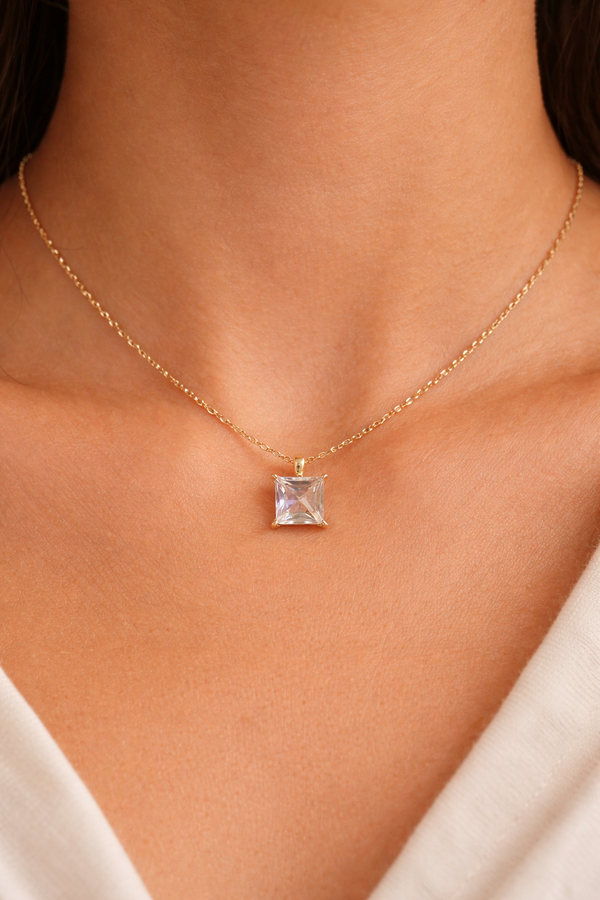 Cube Crystal Necklace