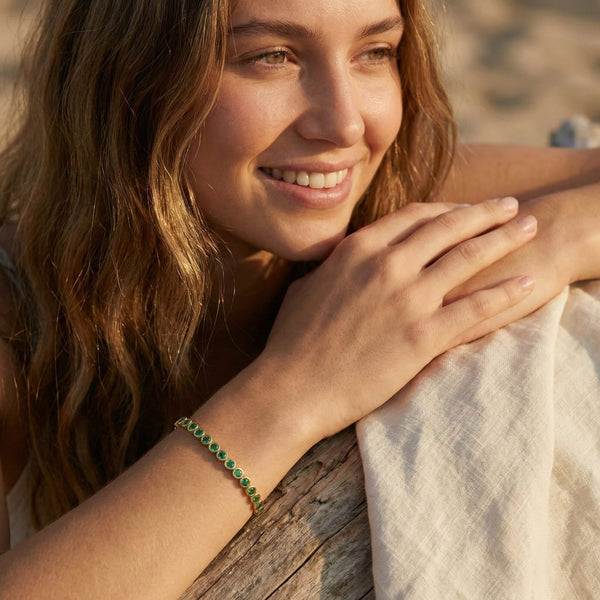 Emerald Coin Aura Bracelet