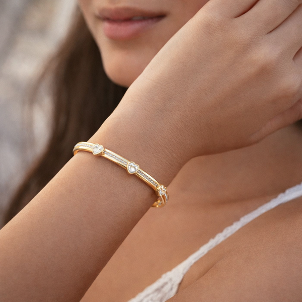 Heart Crystal Slimline Bracelet