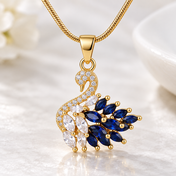 Blu Swan Pendent Necklace