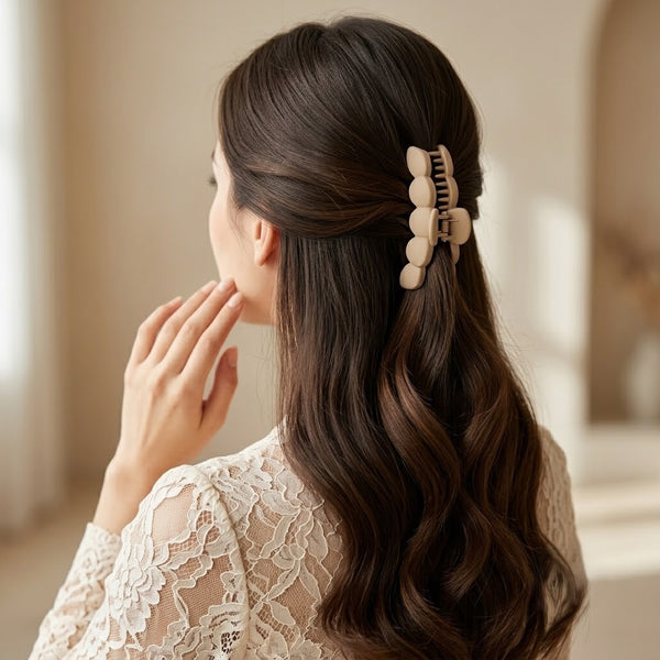 Bow Banana Matte Hair Clip hair claw clip for women by Fix My Hairs