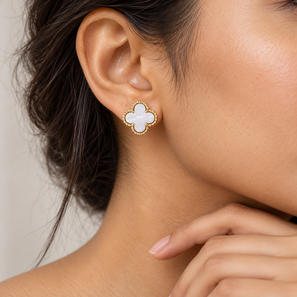 White Clover Earrings
